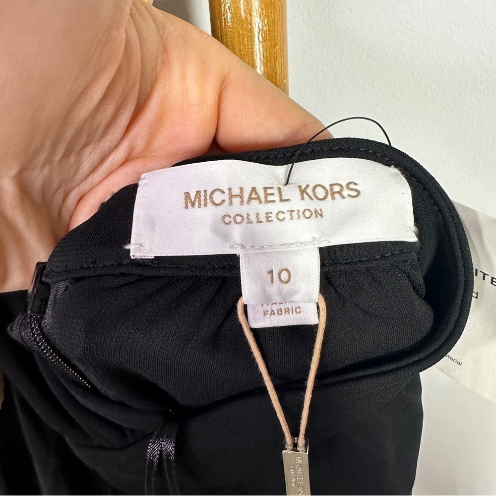 NWT Michael Kors Collection Black Tie Jumpsuit sz 10 - Picture 3 of 5